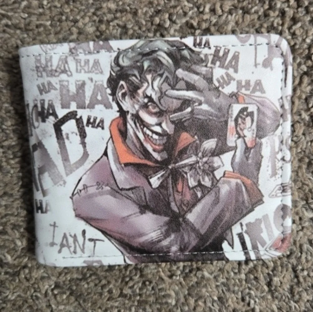 New Joker DC comics batman anime manga leather wallet